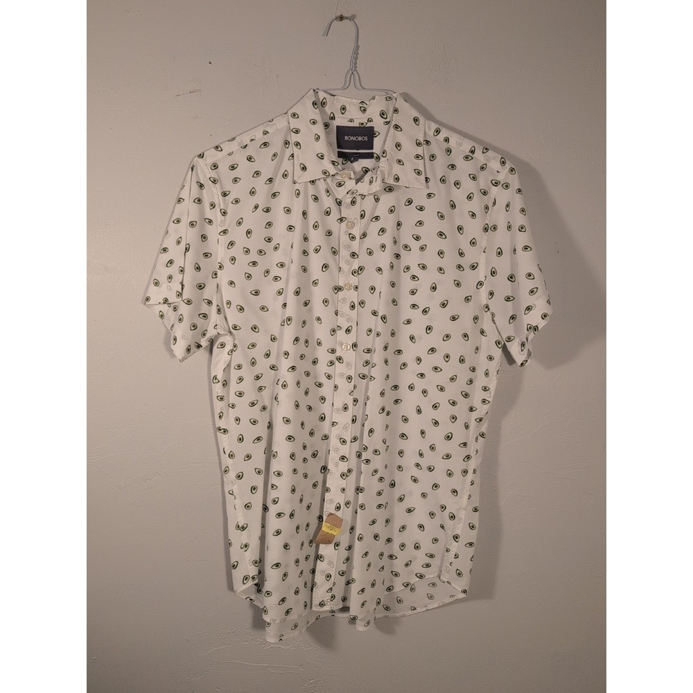 Bonobos Shirt Mens Medium Slim‎ Fit Avocado Button-down